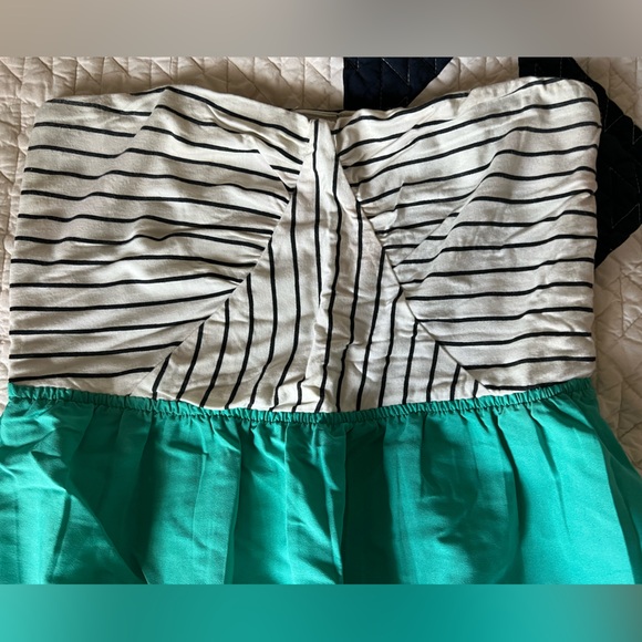 Roxy Strapless Dress Teal - Picture 2 of 5